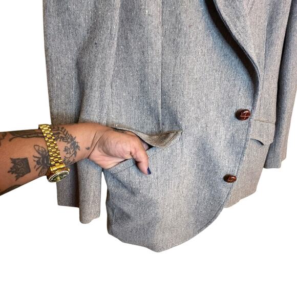 Pendleton Vintage Western Taupe 100% Virgin Wool MENS Two Button Blazer sz 42 - Picture 7 of 11